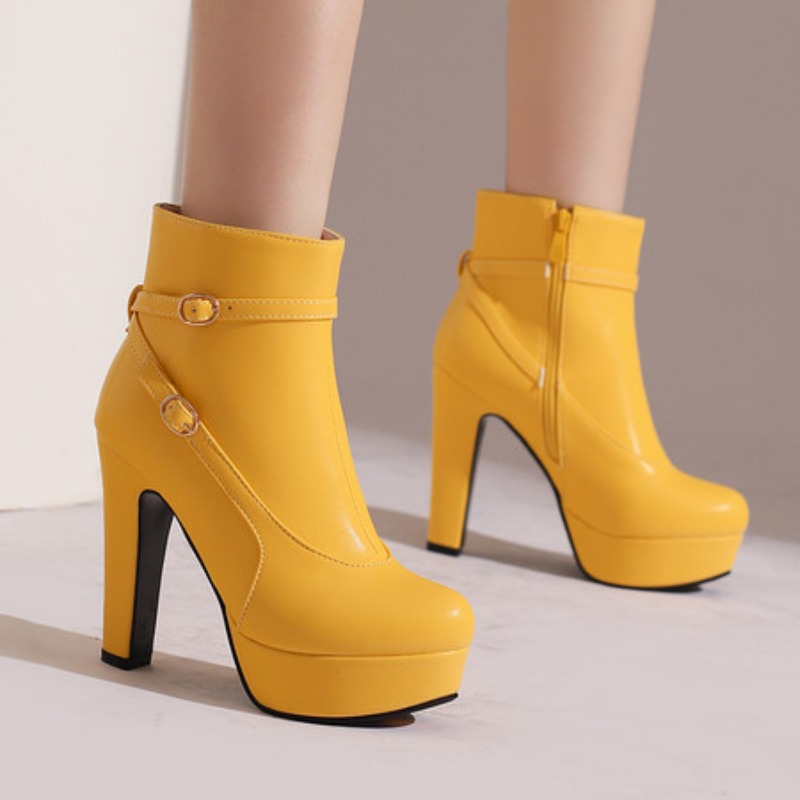 Ethnic Fashion For Women - Platformy Botki Damskie Sexy Nity Botki