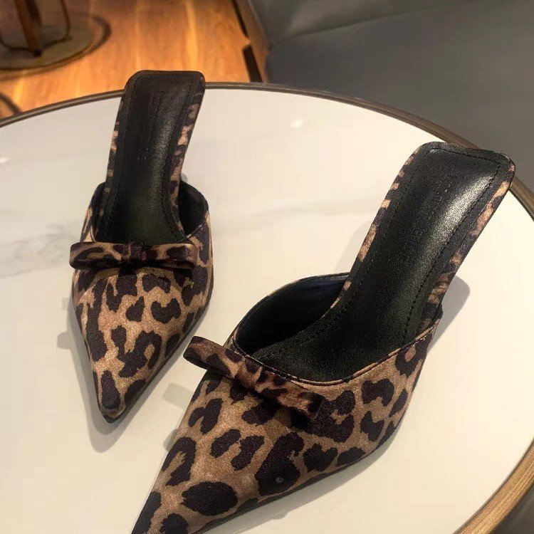 Ethnic Fashion For Women - Damskie szpiczaste klapki na wysokim obcasie