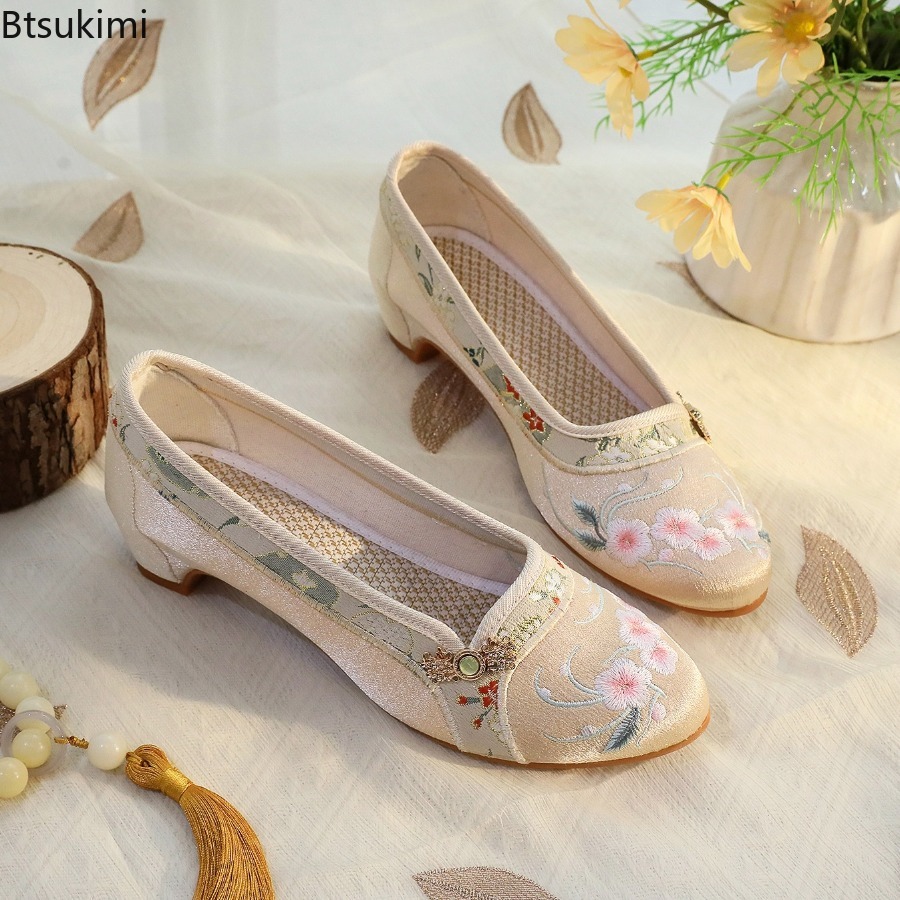 Ethnic Fabric - Nowe damskie buty 2026, etniczne, haftowane,