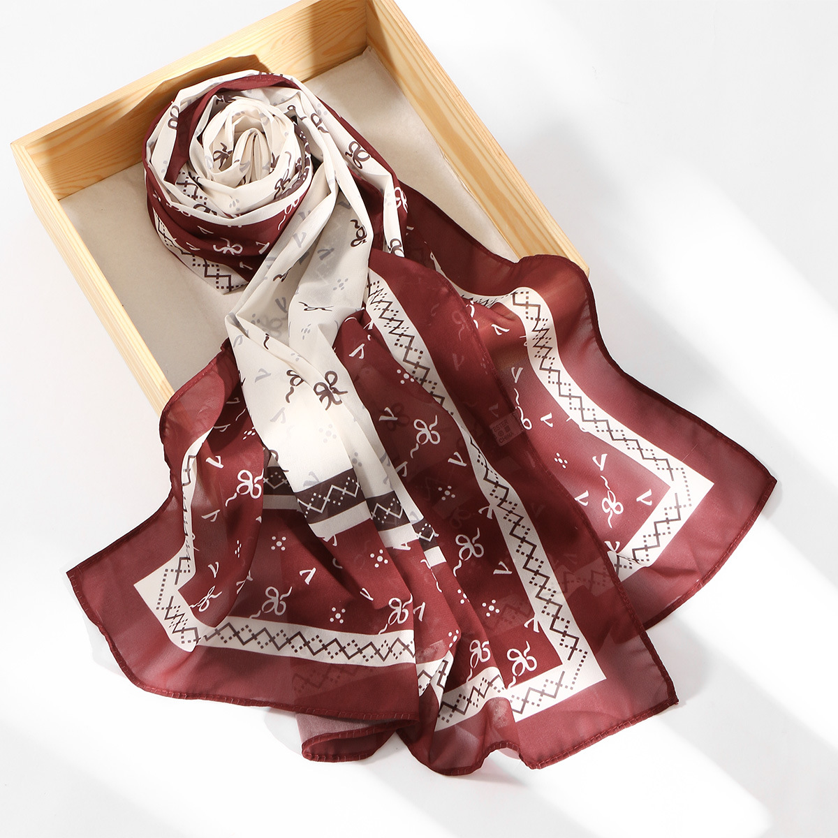 New Ethnic Fashion - Nowa Gorąca Wyprzedaż Cyfrowo Drukowana Szyfonowa