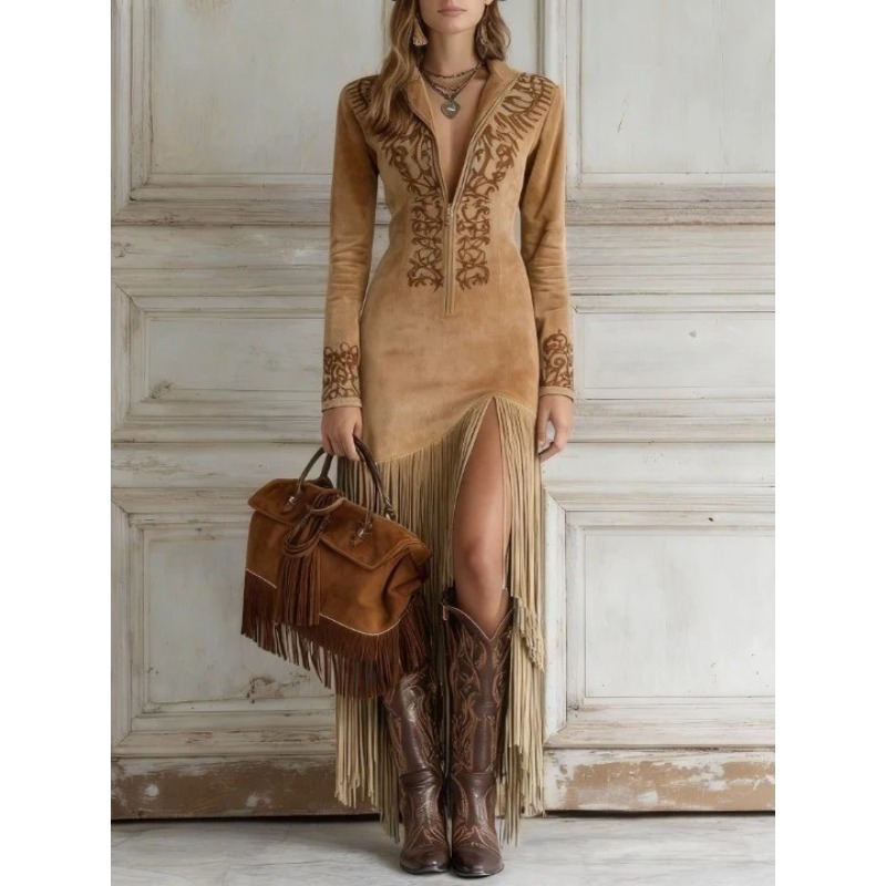Sukienka damska jesienna retro – Ethnic Chic Fashion recenzja i cena