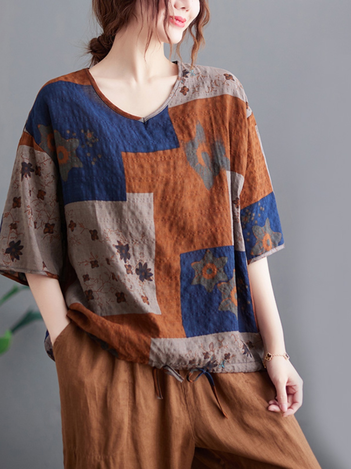 Lekka koszulka z bawełny i lnu – Ethnic Wear In Fashion recenzja i cena