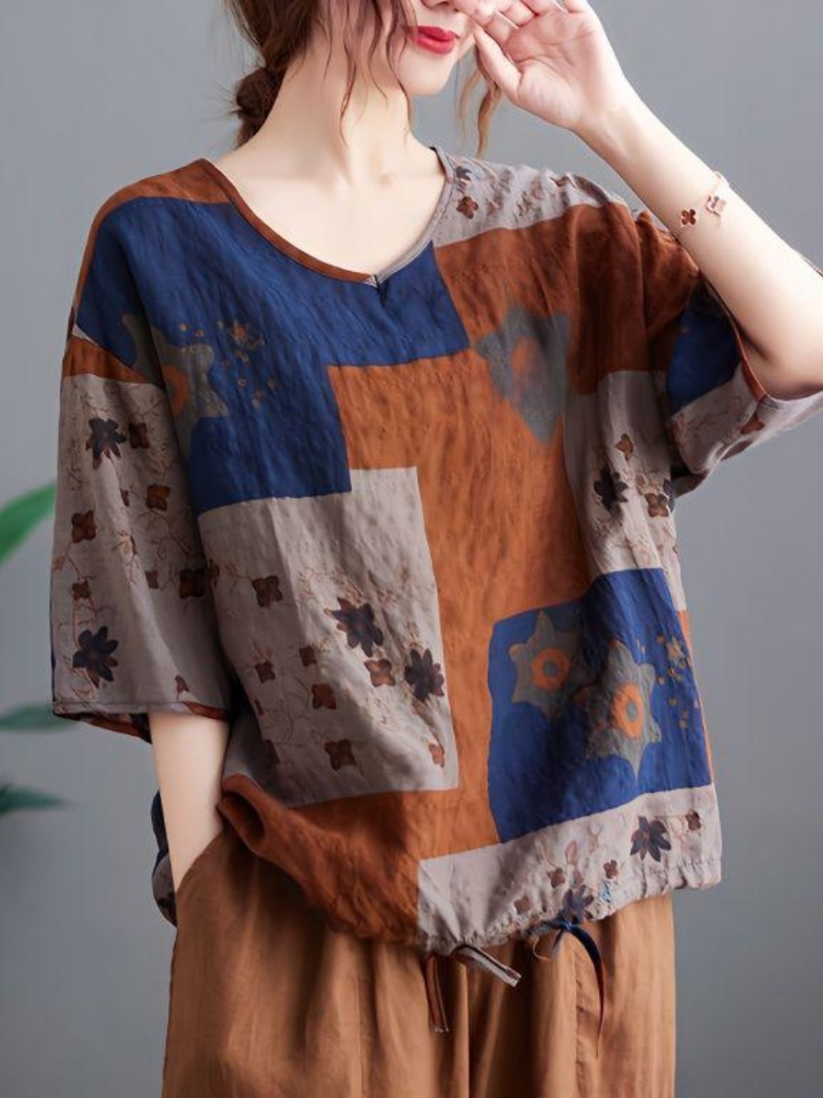 Lekka koszulka z bawełny i lnu – Ethnic Wear In Fashion recenzja i cena
