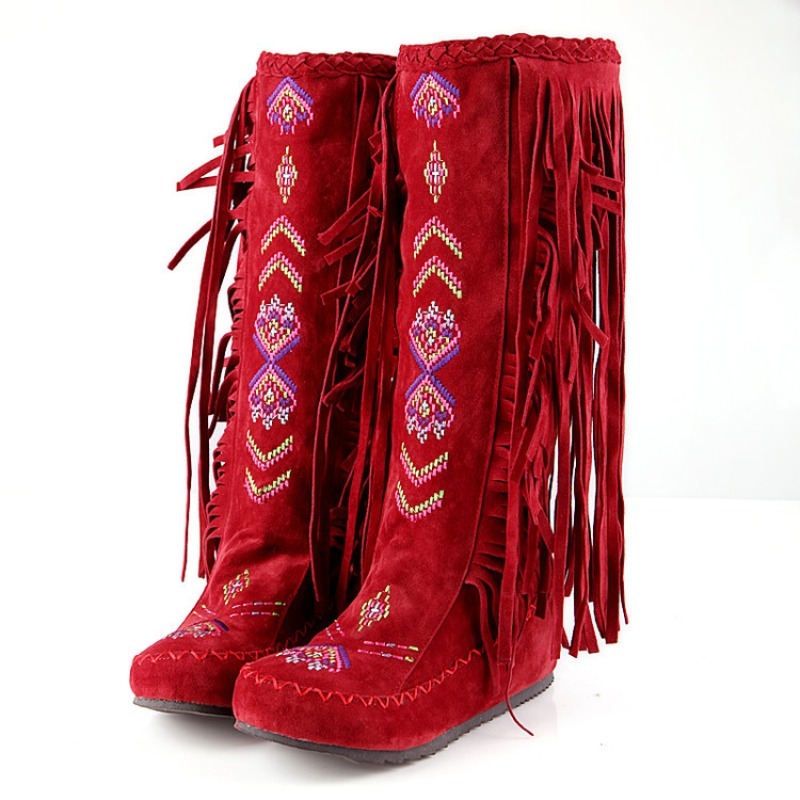 Botki z frędzlami, ręcznie rob – Ethnic Fashion For Women recenzja i cena