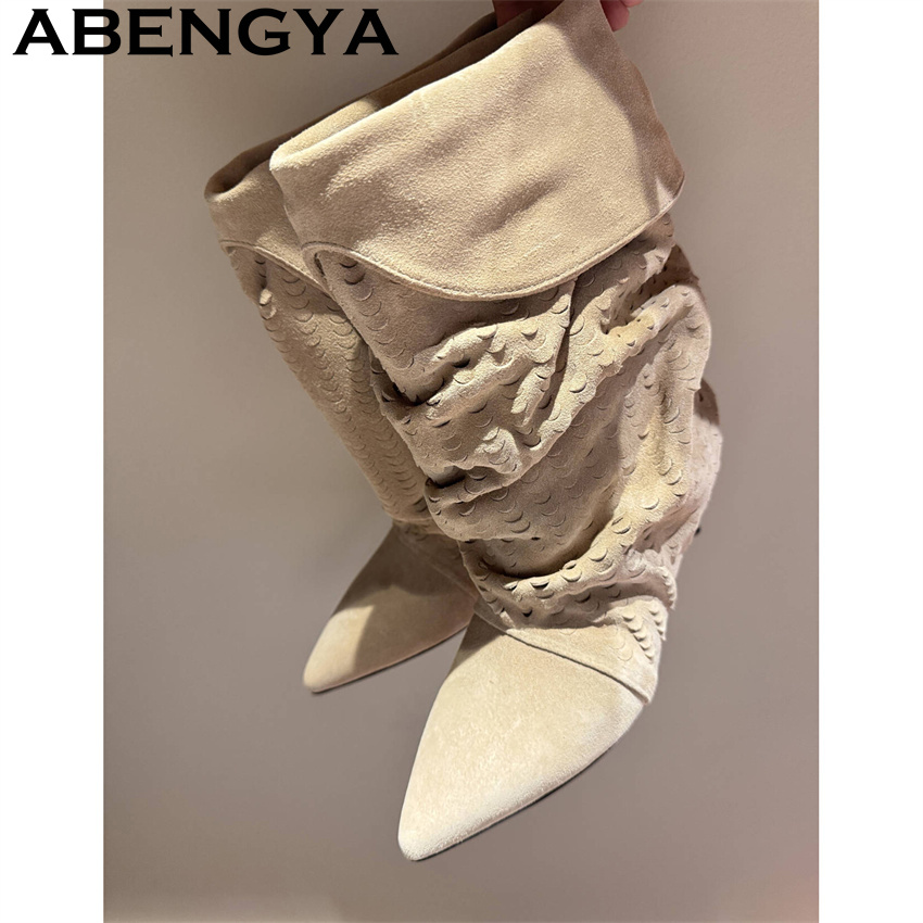 Damskie botki do połowy łydki, – New Ethnic Fashion recenzja i cena