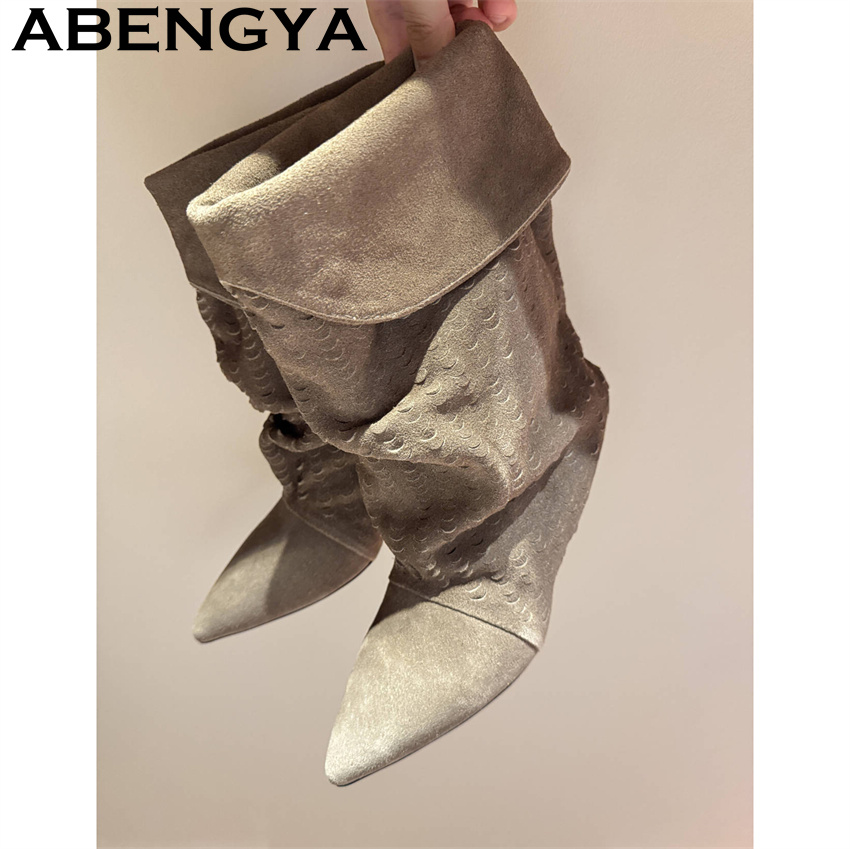 Damskie botki do połowy łydki, – New Ethnic Fashion recenzja i cena