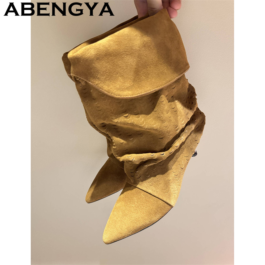 Damskie botki do połowy łydki, – New Ethnic Fashion recenzja i cena