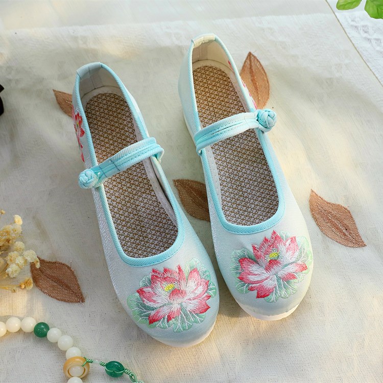 Damskie biało-zielone buty Mar – Ethnic Fabric recenzja i cena
