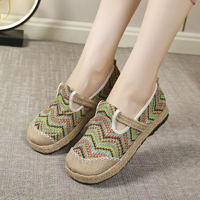 Damskie kolorowe buty w paski, – Ethnic Fabric recenzja i cena