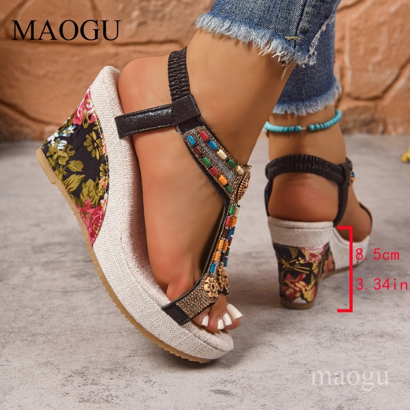 Sandały na koturnie w stylu bo – Ethnic Fashion For Women recenzja i cena