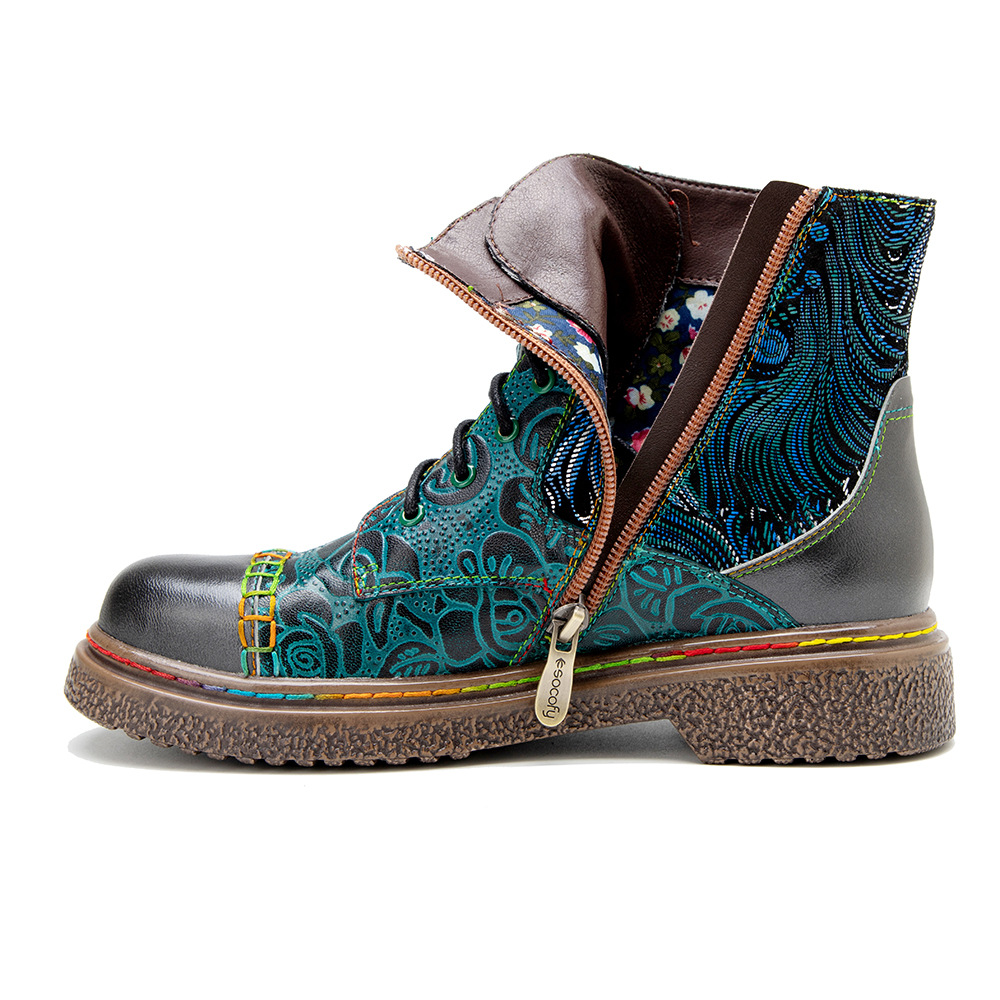 Botki damskie Socofy Raffan zi – Ethnic Fabric recenzja i cena