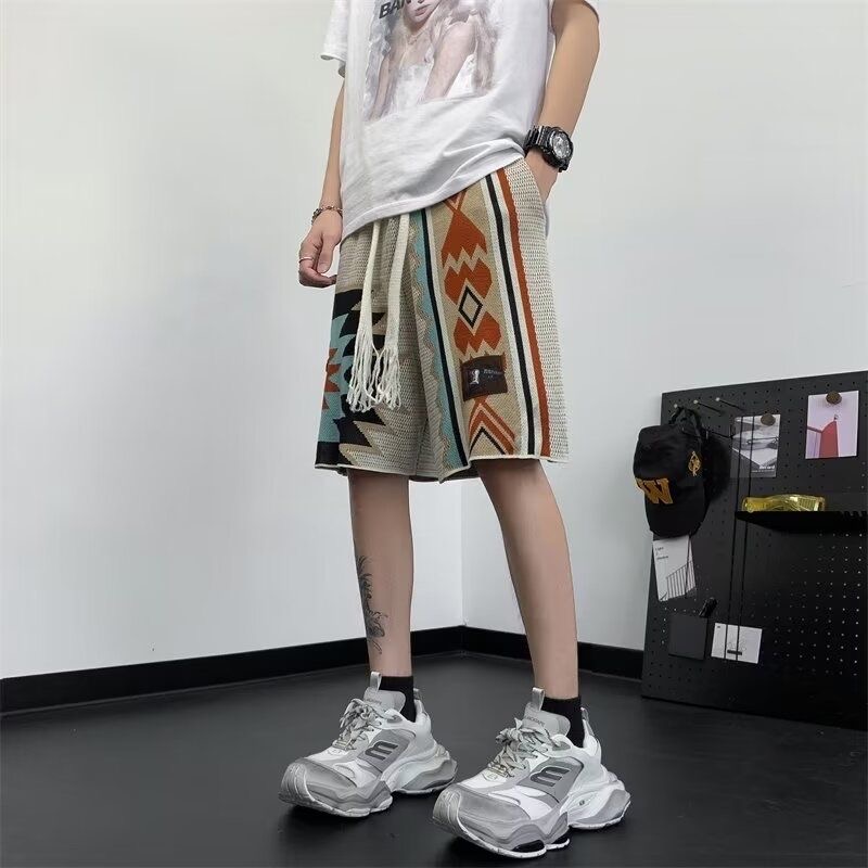 Męskie dzianinowe szorty w sty – Ethnic Chic Fashion recenzja i cena